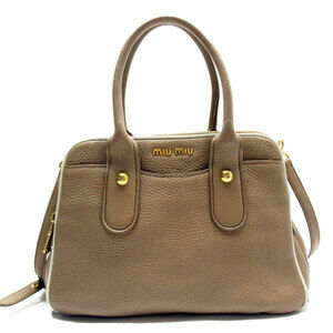 Miu Miu handbag shoulder bag Beige Tan leather